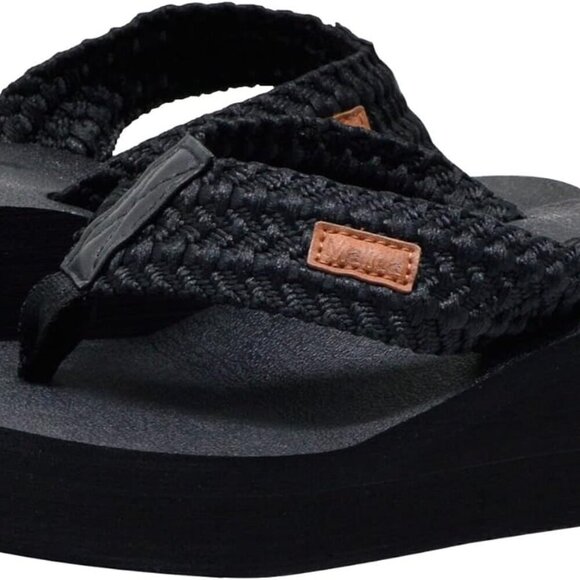 Womens Wedge Flip Flops Rubber Cushion Arch Support Platform Sandals - Picture 4 of 6